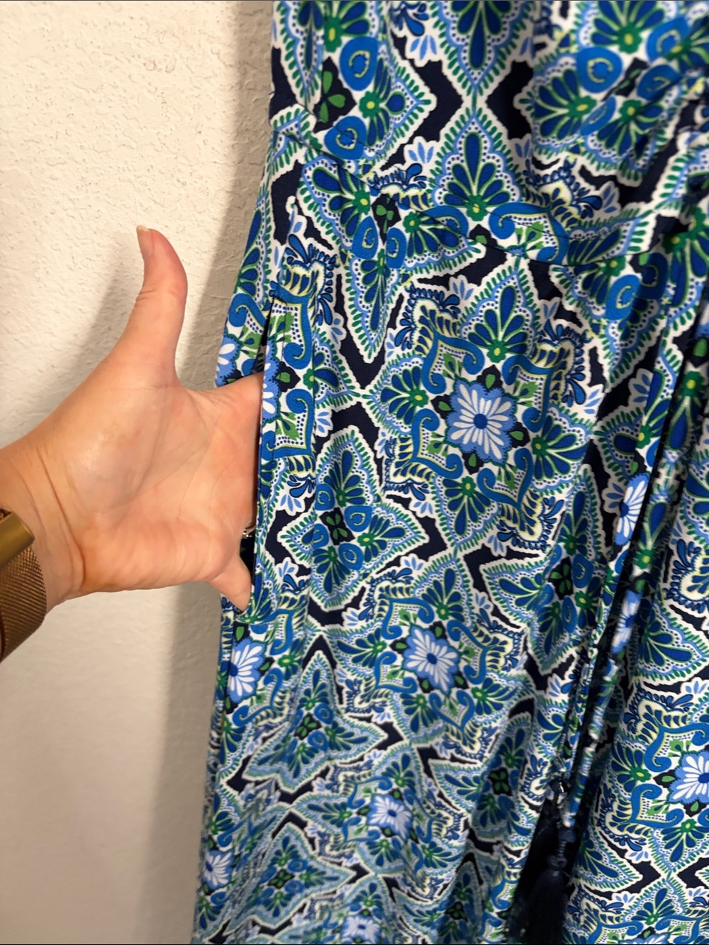 Tommy Bahama Blue Green Medallion Print Wide Leg Jumpsuit Size Small Resort - Picture 7 of 10
